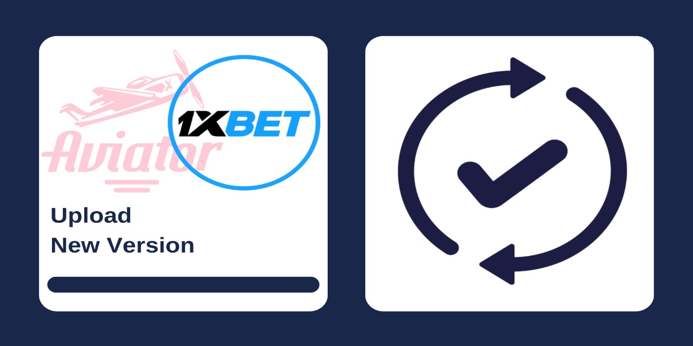 First picture showing Aviator and 1xbet logos with text, and second - Ok icon