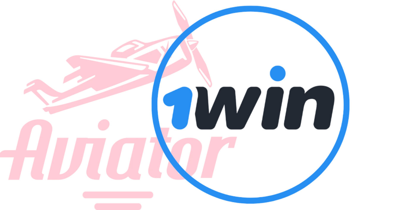 A logo for 1win casino with row and aviator game plane

