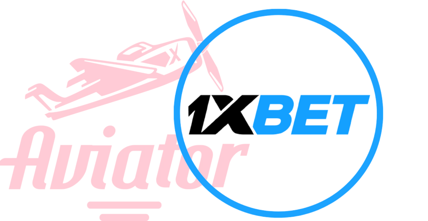 A picture of a plane and the words 1xbet aviator app on it in the round