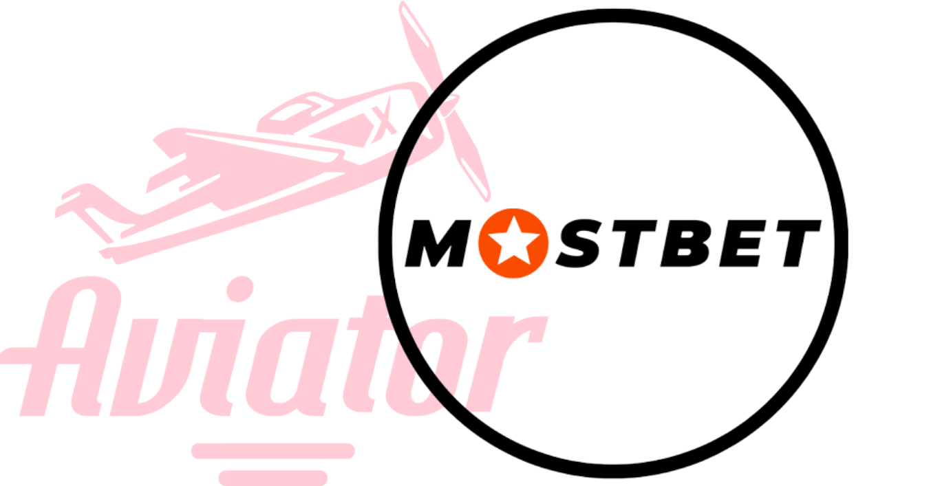 Logos of the Aviator game and Mostbet casino