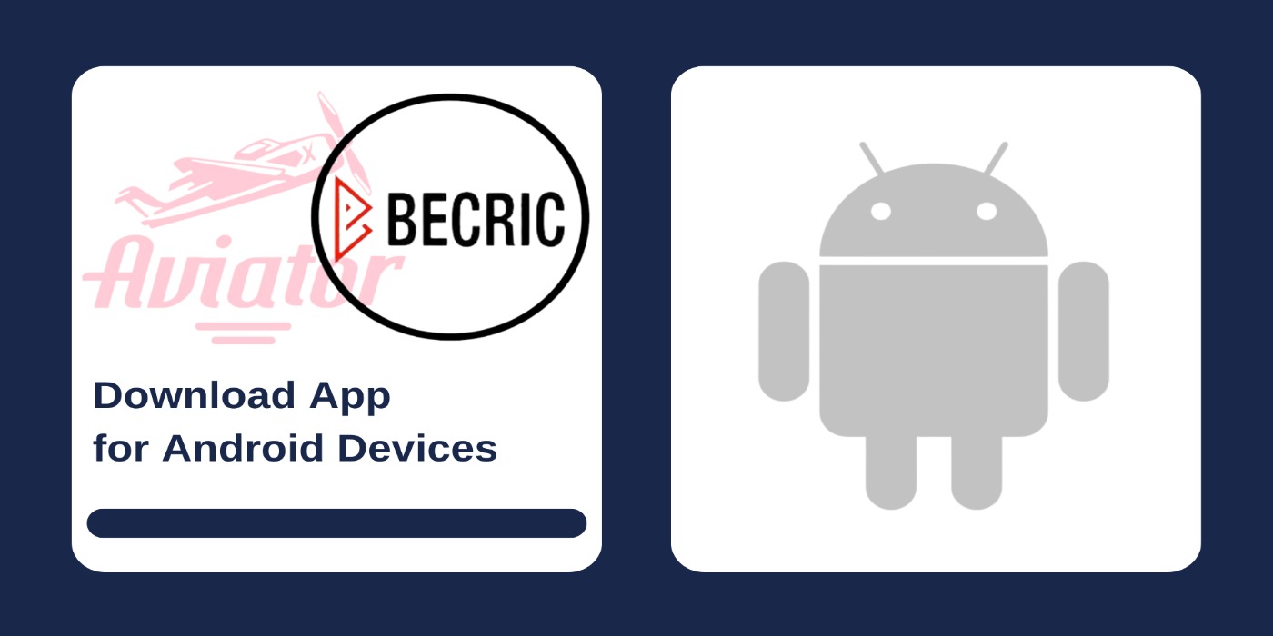 First picture showing Aviator and Becric logos with text, and second - Android icon