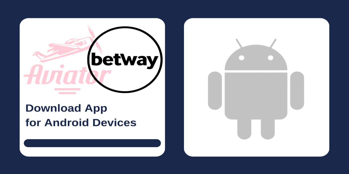 a picture of a cell phone with android os and logo of betway with the text next to it
