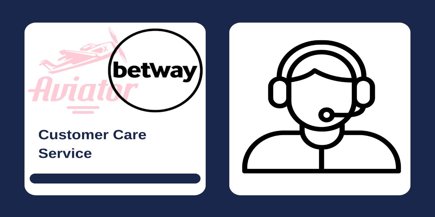 Man with headset icon and of Betway logo with the text next to it