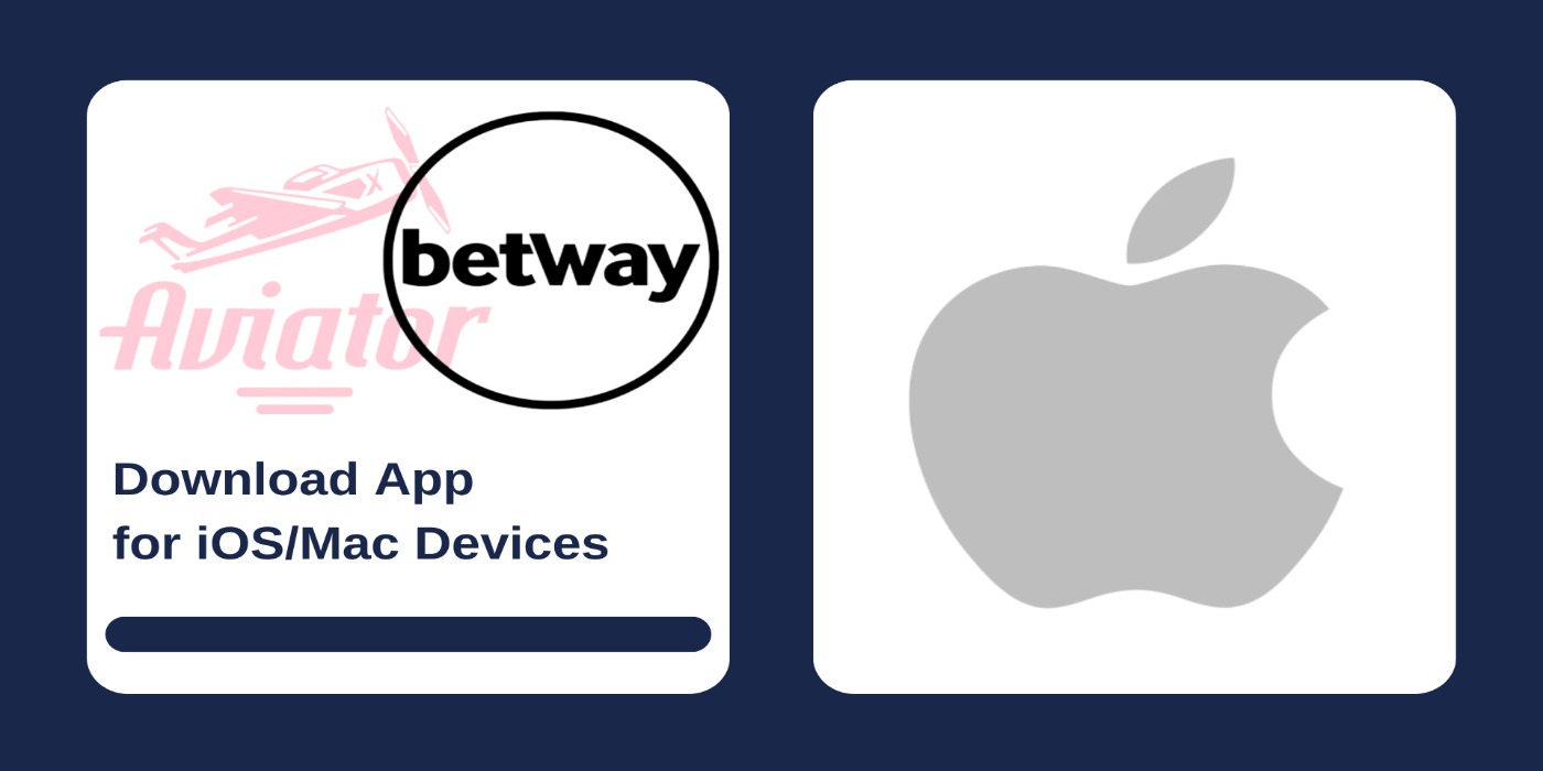 First picture showing Aviator and Betway logos with text, and second - IOS icon