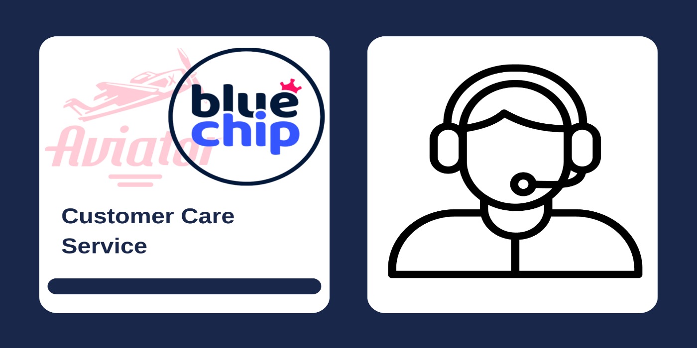 First picture showing Aviator and BlueChip logos, and second - man with headset