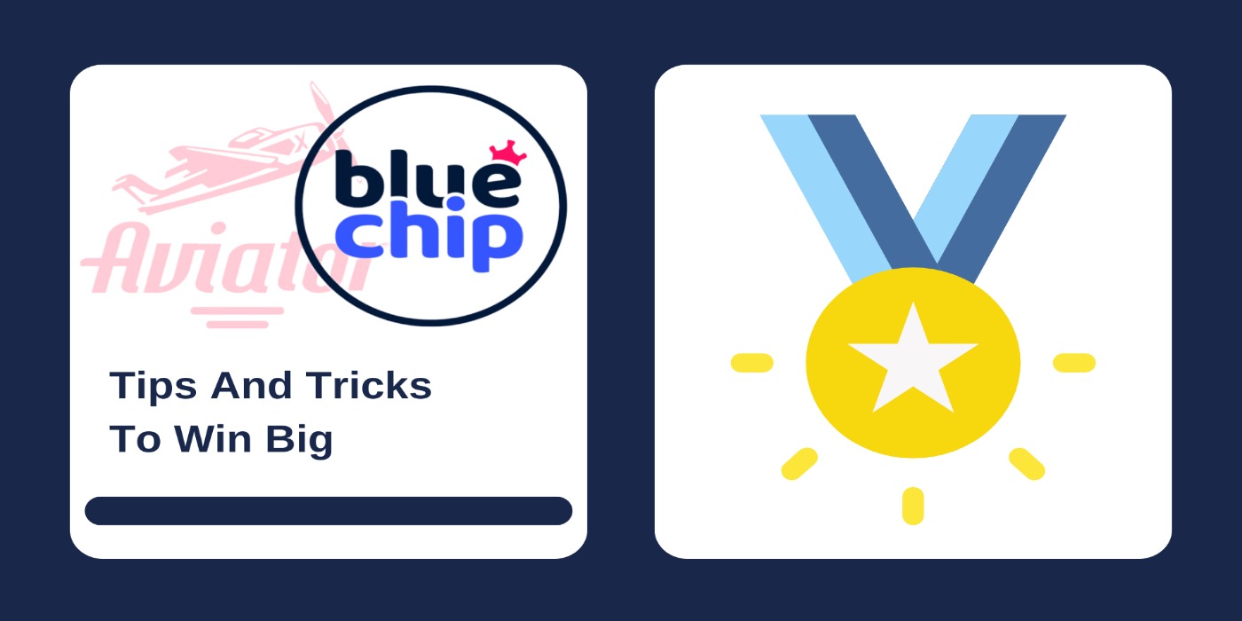 First picture showing Aviator and BlueChip logos with text, and second - gold medal
