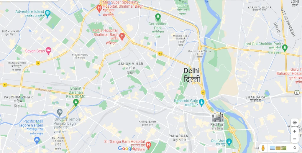 Image of Delhi map