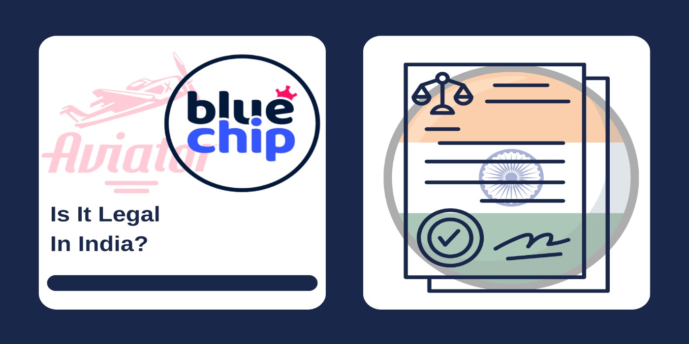 First picture showing Aviator and BlueChip logos, and second - legal documents with Indian flag
