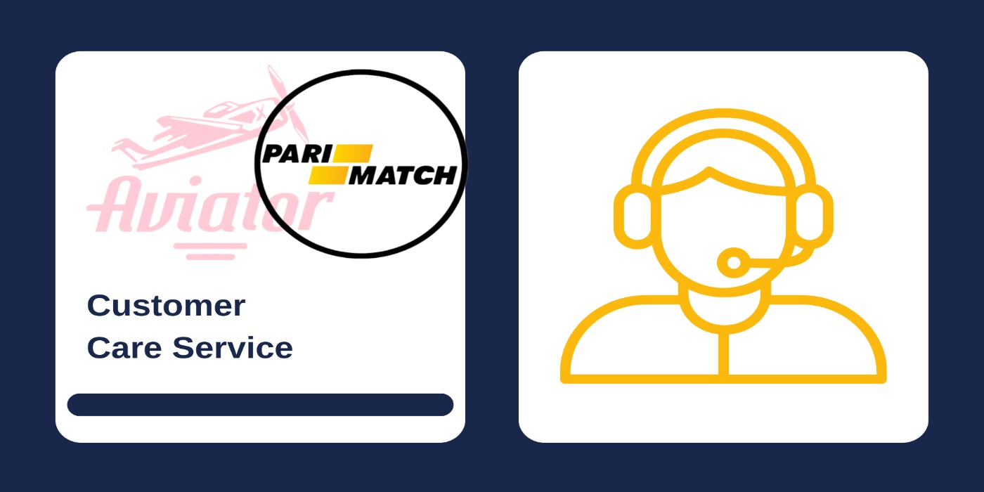 First picture showing Aviator and Parimatch logos, and second - man with headset