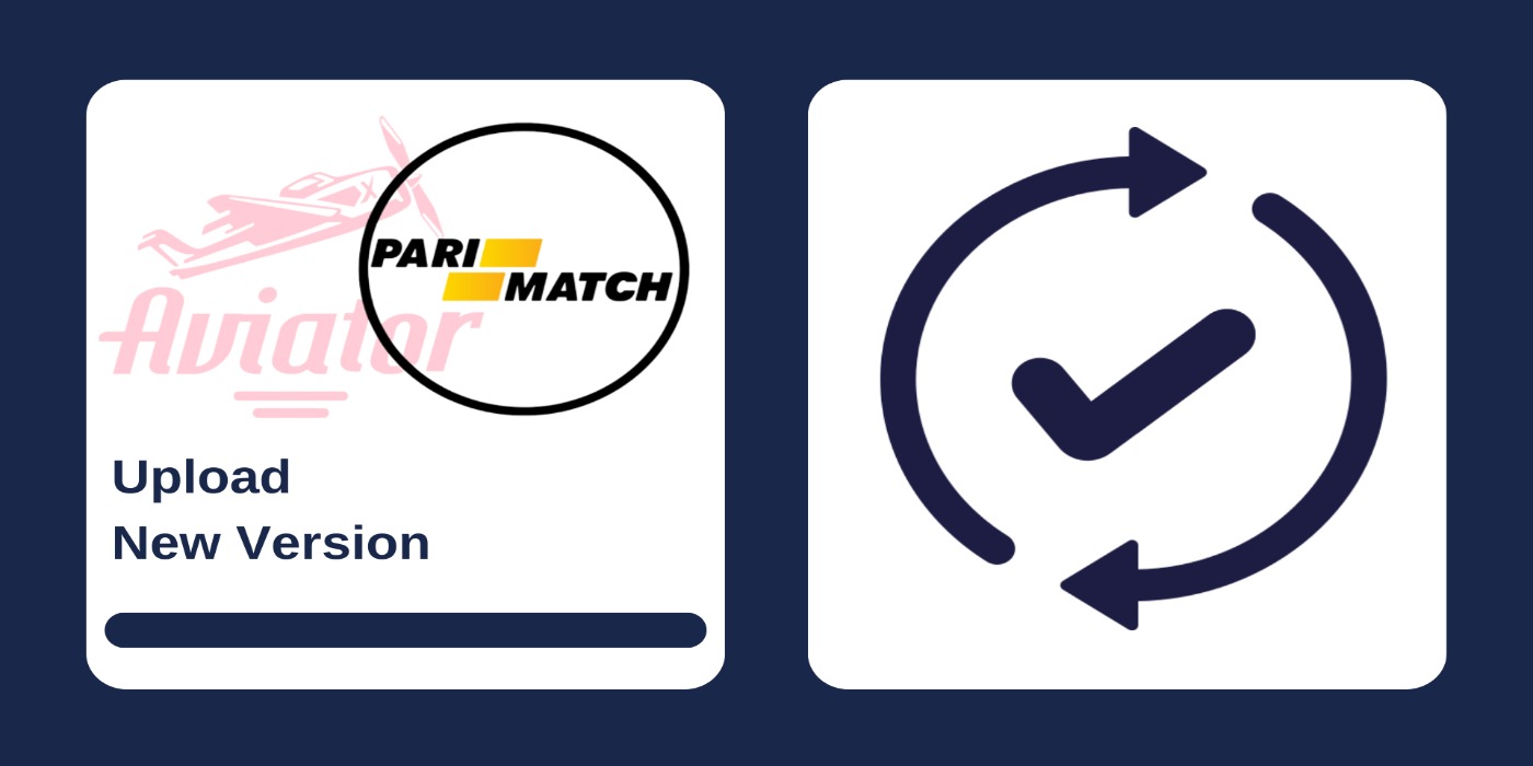 First picture showing Aviator and Parimatch logos with text, and second - Ok icon