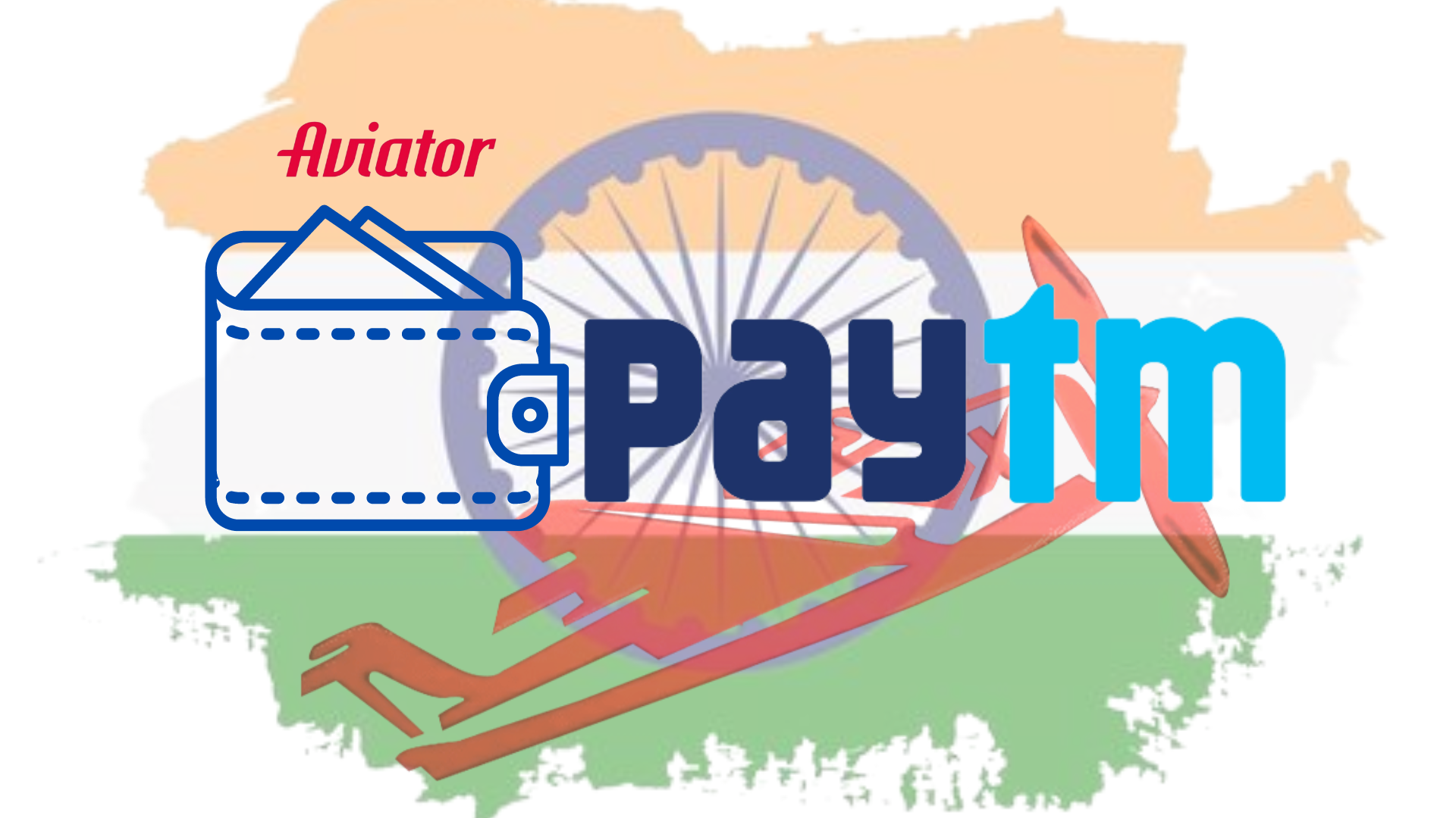 An icon of the wallet with PayTM and Aviator logo, and Indian flag in the background