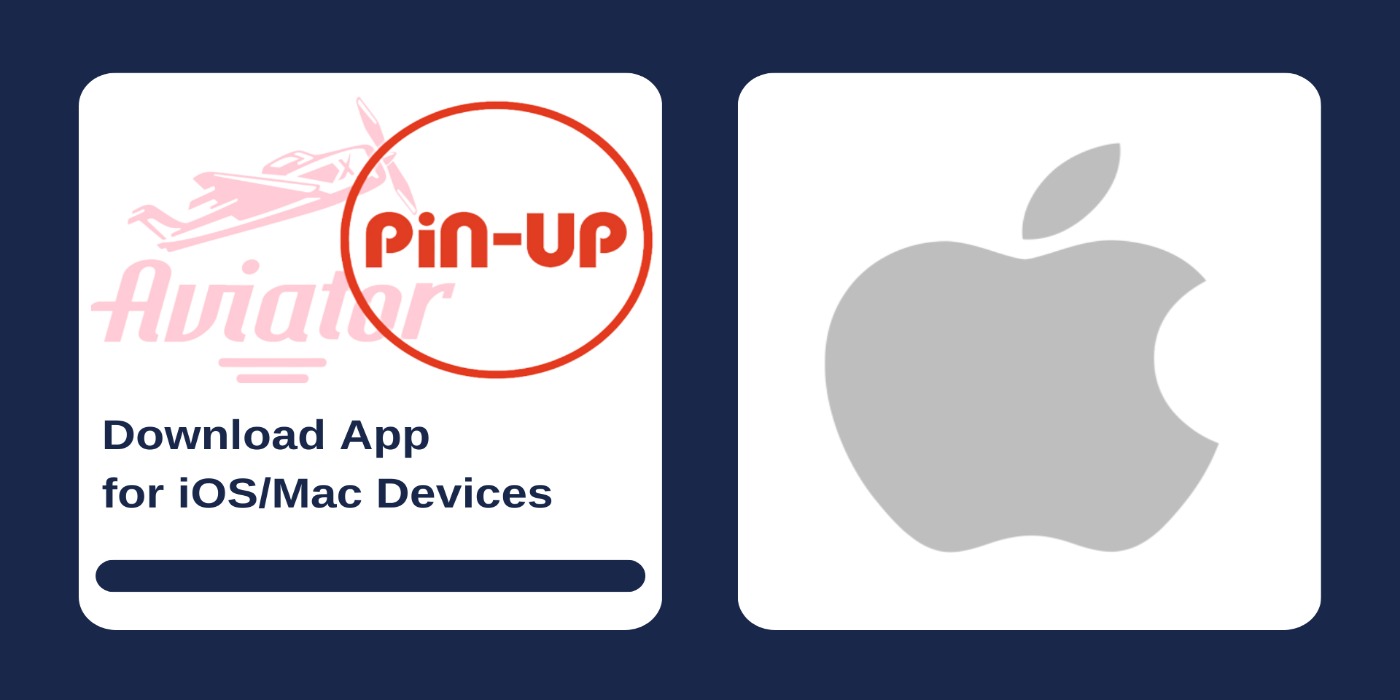 First picture showing Aviator and Pin Up logos, and second - IOS icon