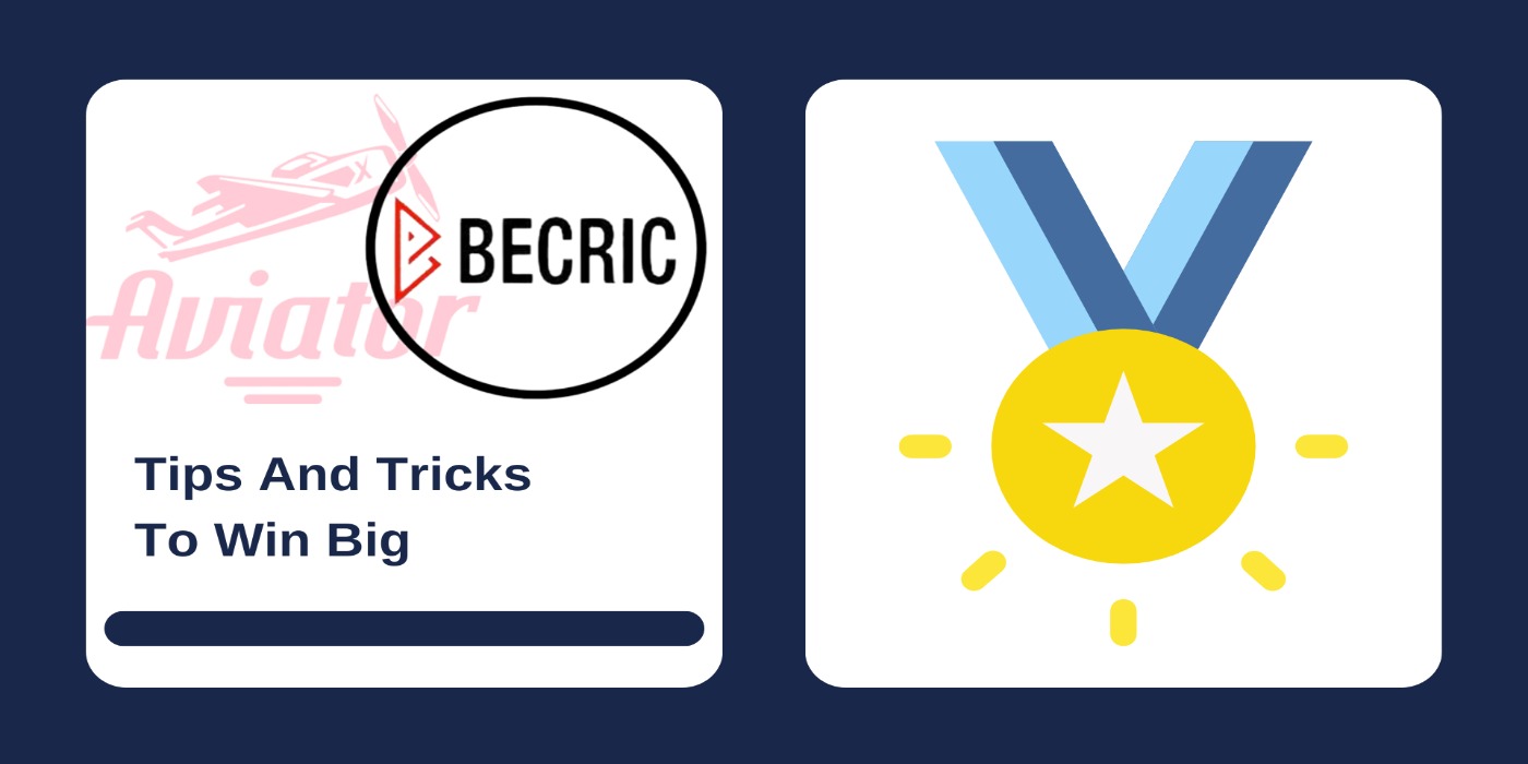 First picture showing Aviator and Becric logos, and second - a gold medal