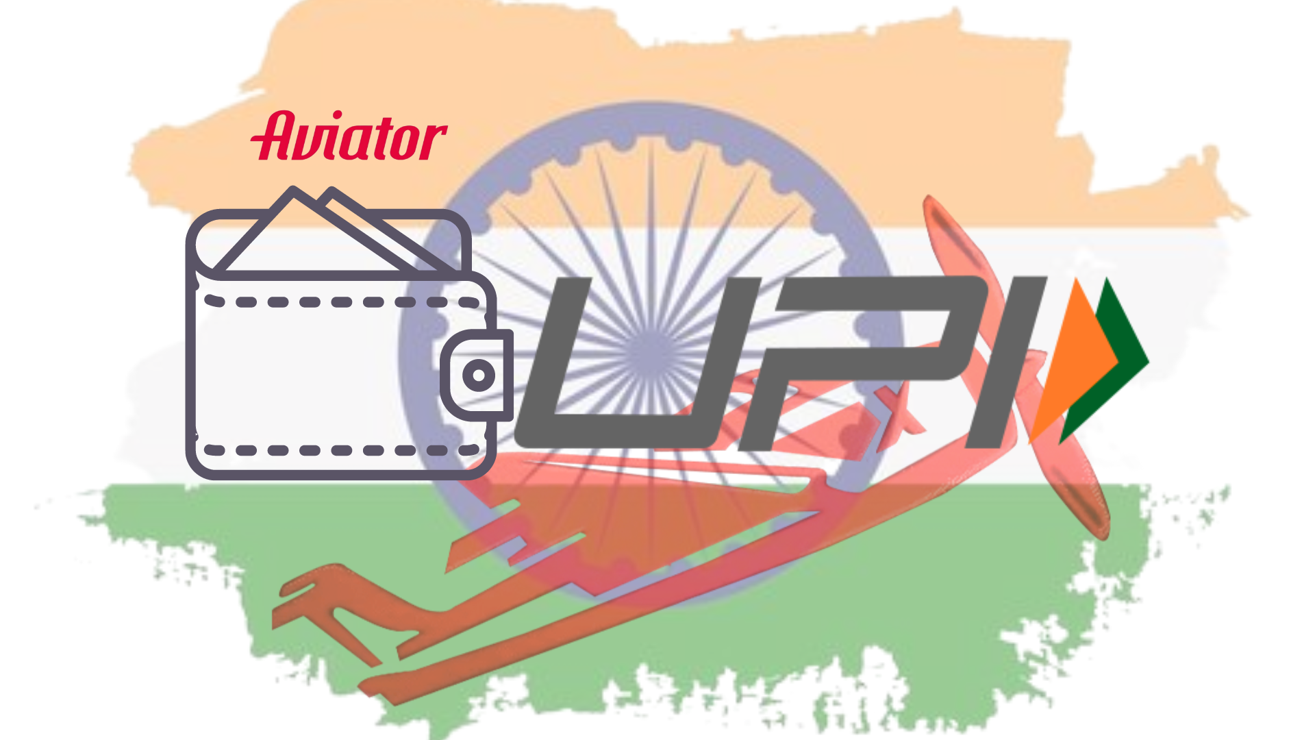 An icon of the wallet with UPI and Aviator logos, and Indian flag background