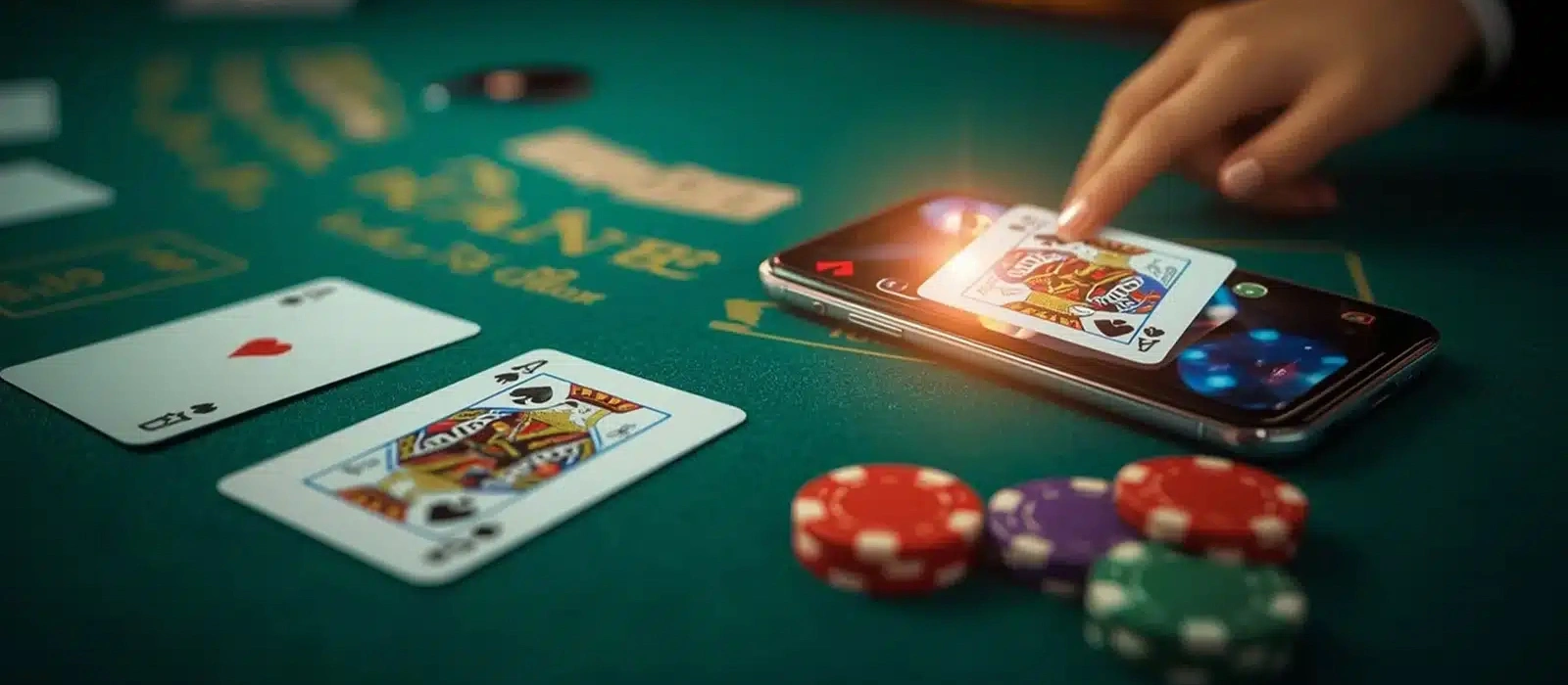 Blackjack – Strategy That Rewards Discipline Playing online blackjack on smartphone with poker chips and cards on casino table