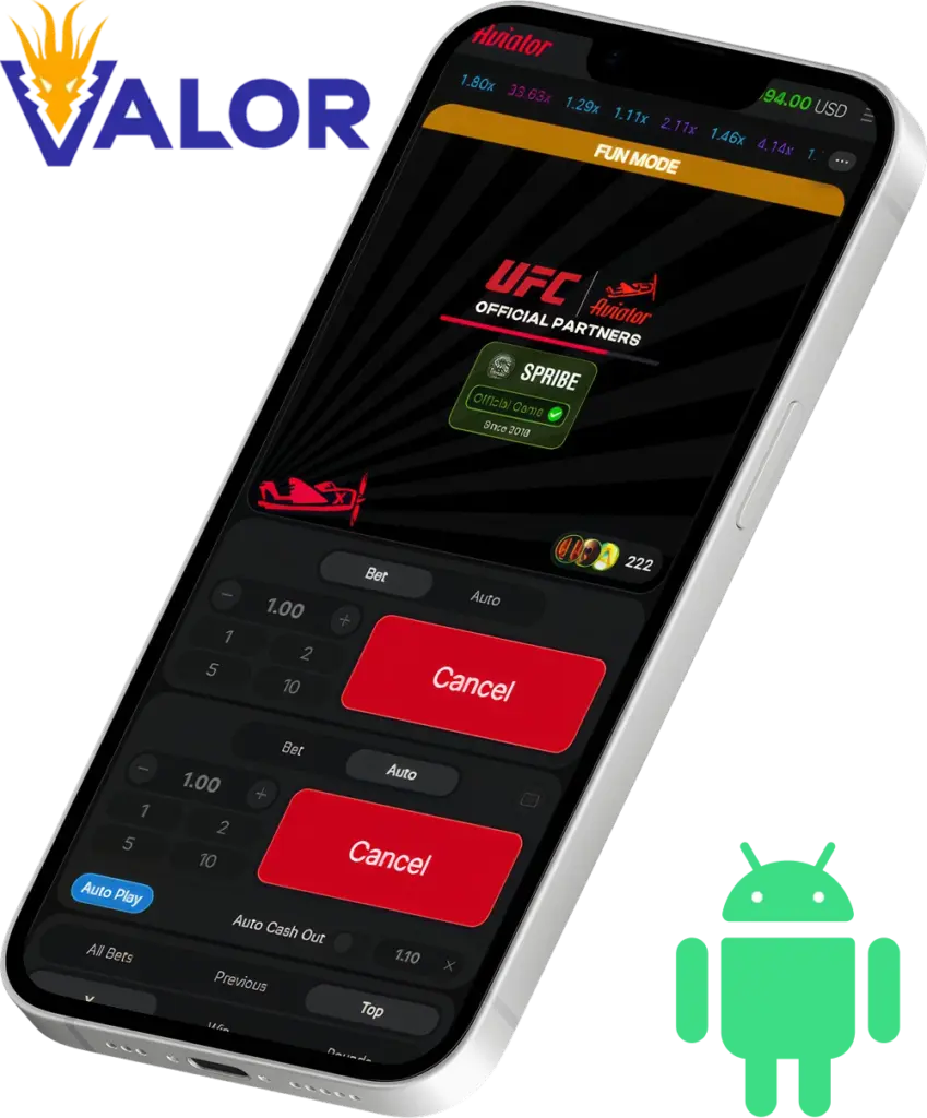 Valorbet app android