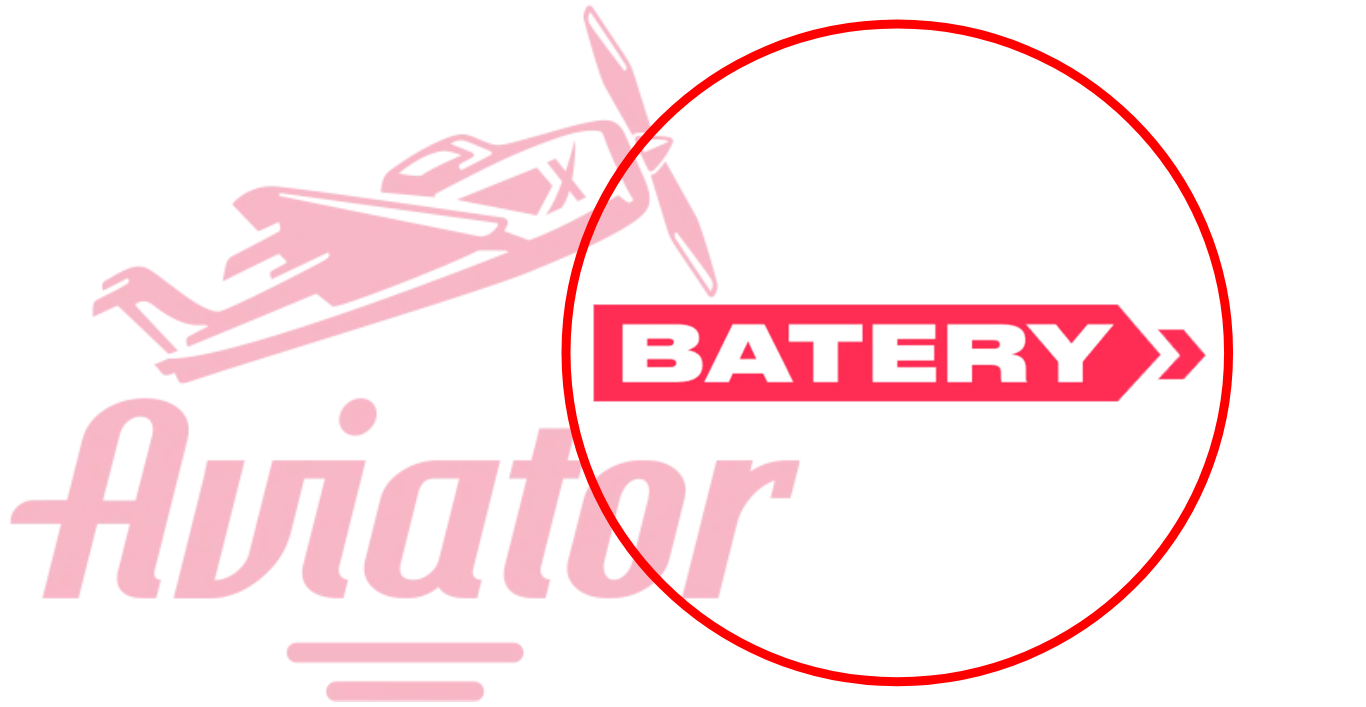 Logos of the Aviator game and Batery casino