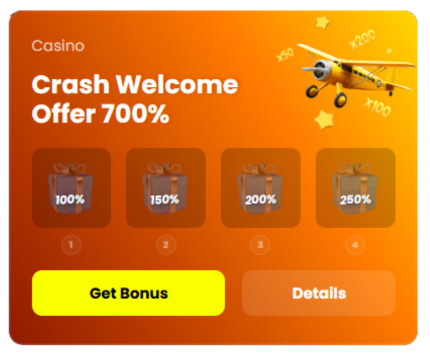 crash welcome bonus 4rabet